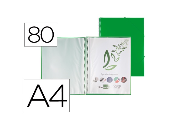Capa Catalogo 80 Bolsas c/ Espiral Verde