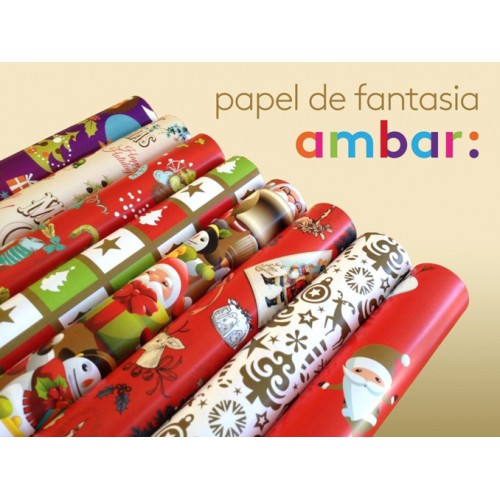 Folha Papel fantasia 70x100 Natal C30/207 Ambar