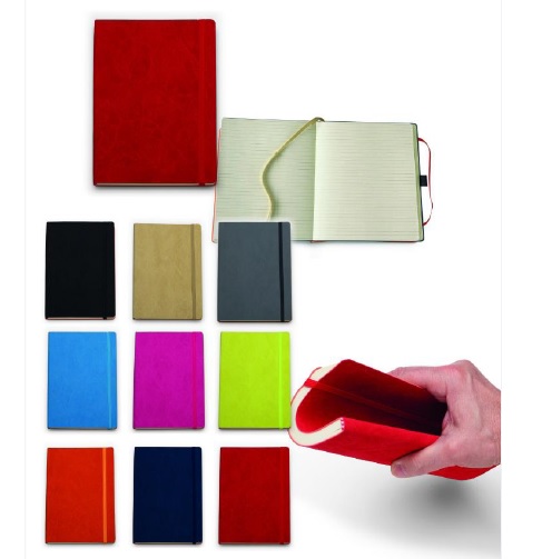 A5 Pautado Flex Preto