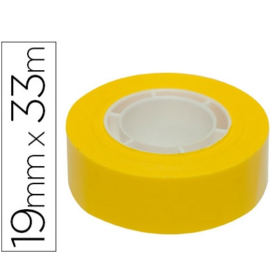 Fita Ad. 19mmx33m Amarelo (1 rolo)