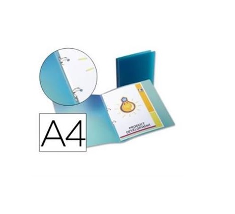 P. Arq. A4 17mm 2 Aneis Azul PP
