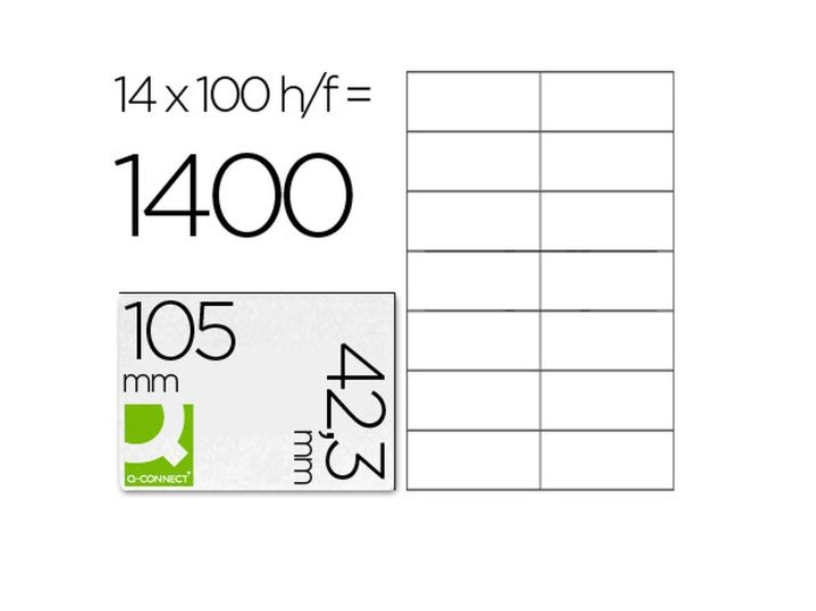 A4 105x42.3mm (14) Branco (100fls)