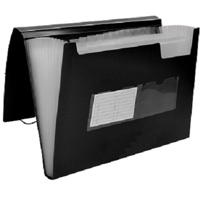 Pasta Classificadora c/ 13 Divisoes c/ Fole Preto