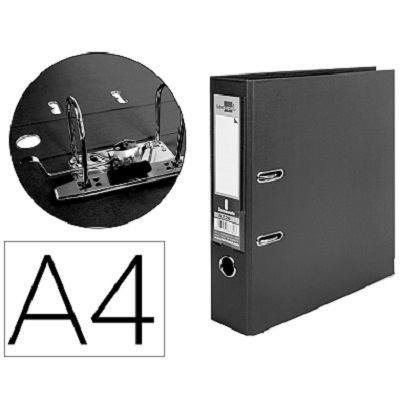 P. Arq. A4 L75mm Preto PVC