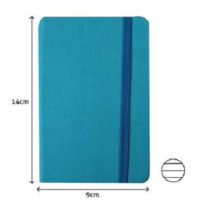 Agenda 90x140mm Pautado Azul Turquesa (A6)