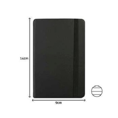 Agenda 90x140mm Pautado Preto (A6)