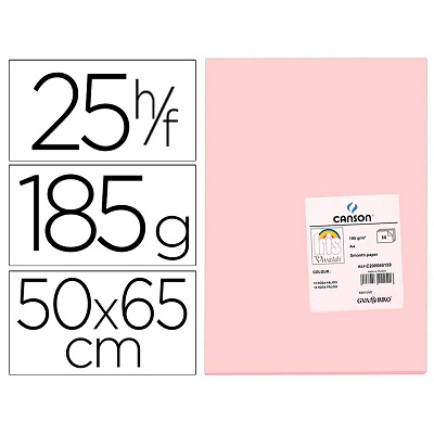 Cartolina 500x650mm Rosa 185g