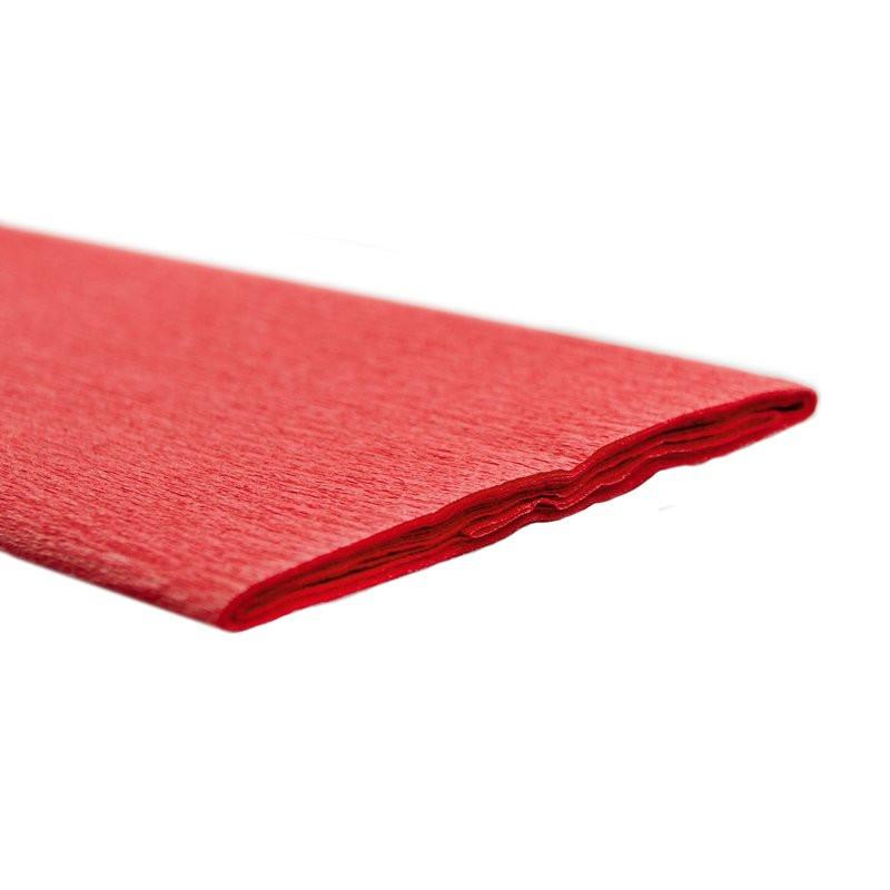 Papel Crepe Vermelho Vivo Rolo 0.5x2.5m