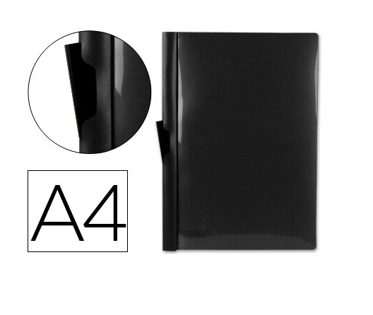 Bolsa Dossier A4 c/ Clip Lateral 60fls Preto