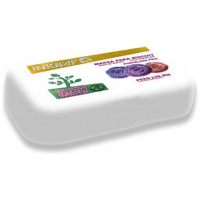 Pasta Modelar p/Biscuit FOX Inkway Branco