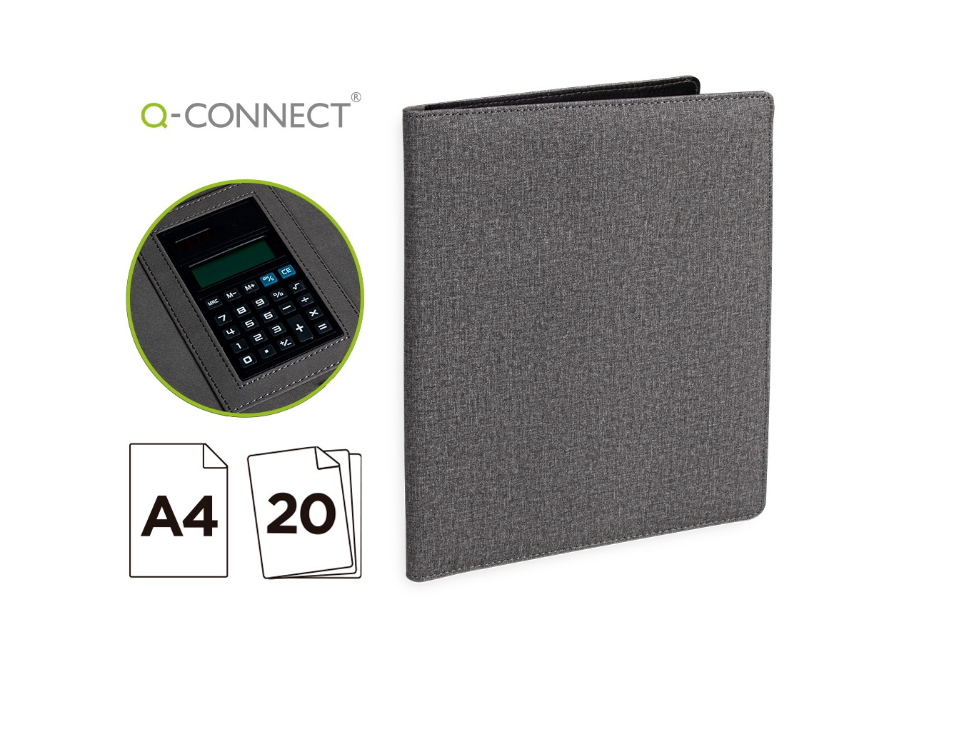 Porta Doc A4 c/ Bloco + Calculadora