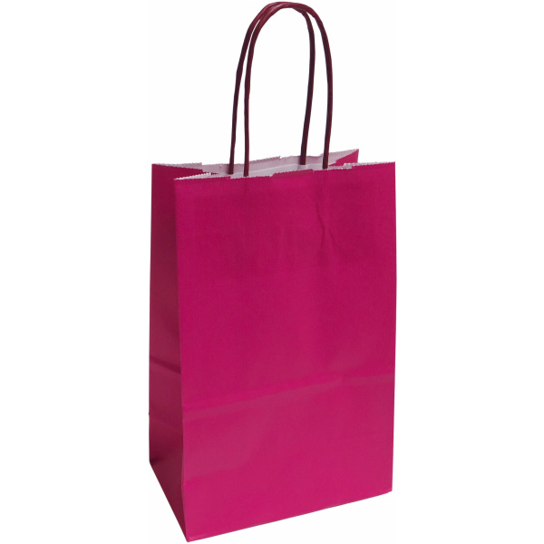 Saco Papel 14x8,5x21,5 Fucsia Asa Torcida