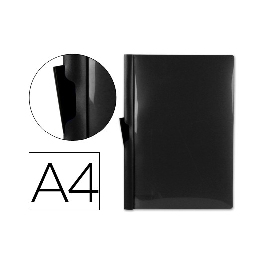 Bolsa Dossier A4 c/ Clip Lateral 30fls Preto