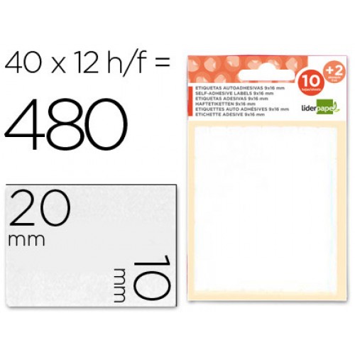 Etiq. Ad. 10x20mm (10+2fls) 480 Etiq.