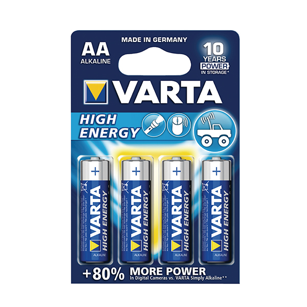 Pilha Alcalina AA Varta - 4 Pilhas