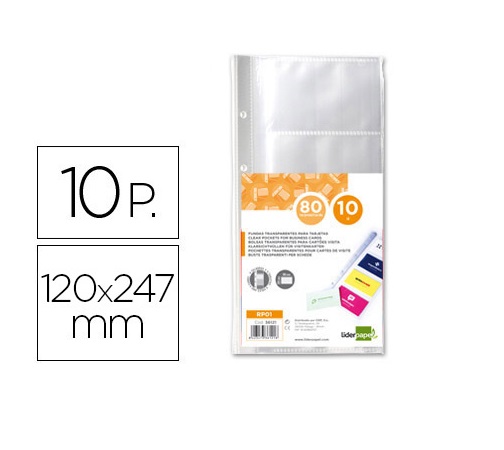 Recarga de Bolsas p/ Porta Cartoes Visita (10 bolsas)