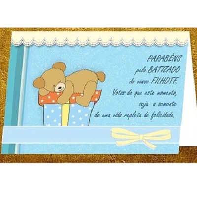 Postal Batizado OB04 AZUL