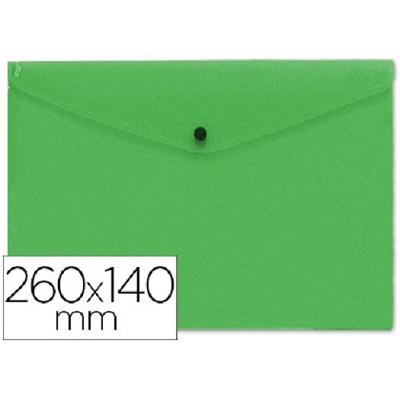 Bolsa Porta Documentos Envelope 260x140mm c/ Mola Verde