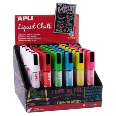 Marcador Giz Liquido APLI Rosa