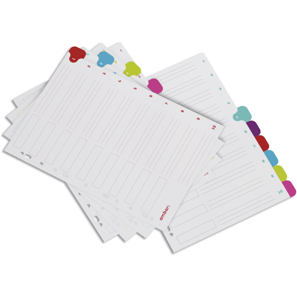 Separadores A4 Cartolina Conj. 10 Ambar