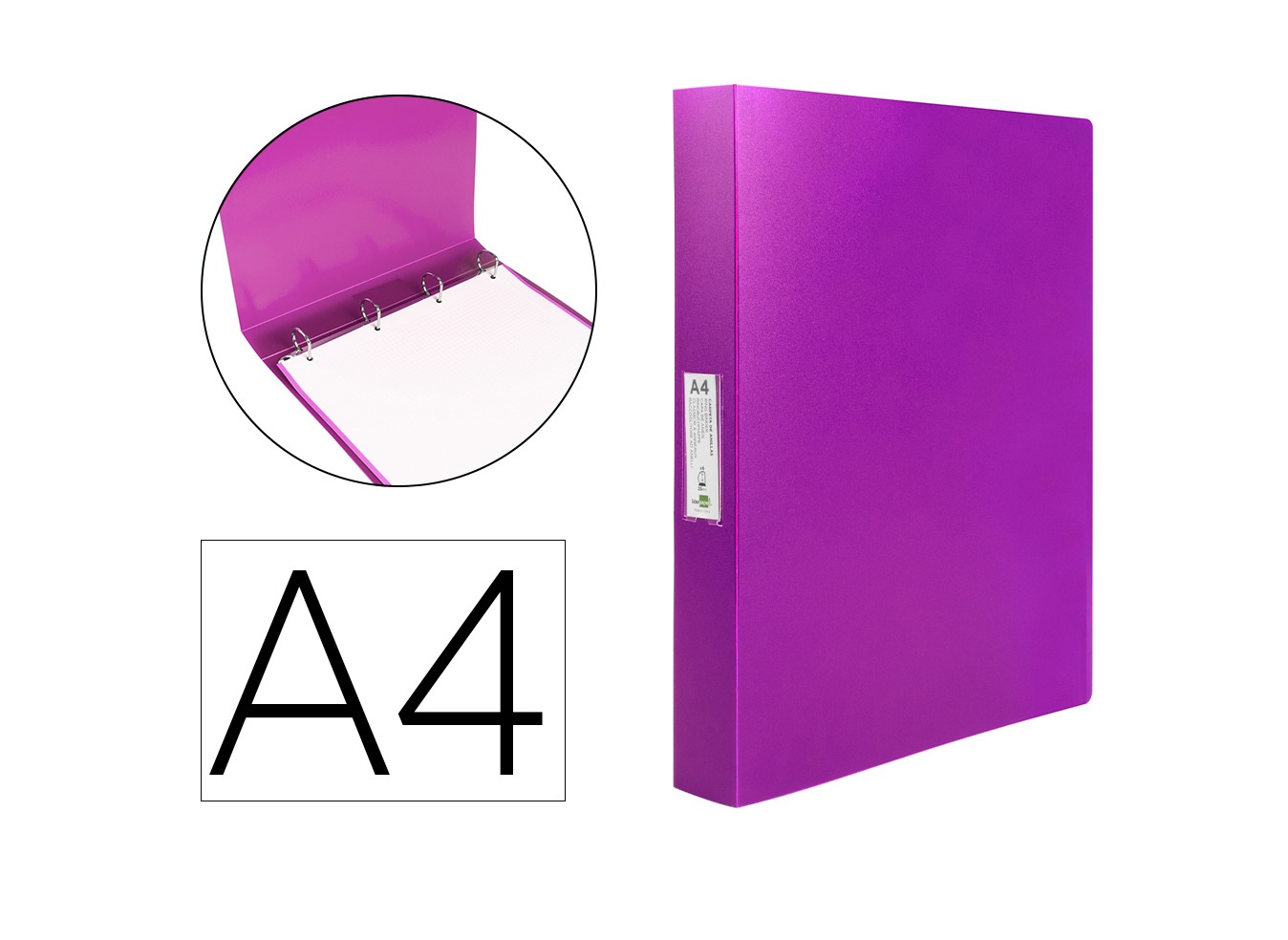 P. Arq. A4 25mm 4 Aneis PP Violeta