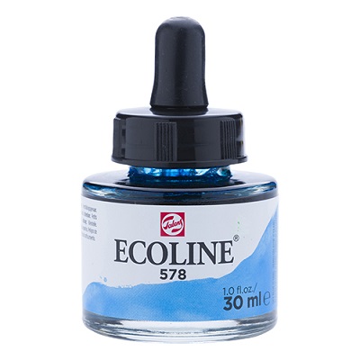 Tinta Aguarela Talens Ecoline 578 Azul Celeste 30ml