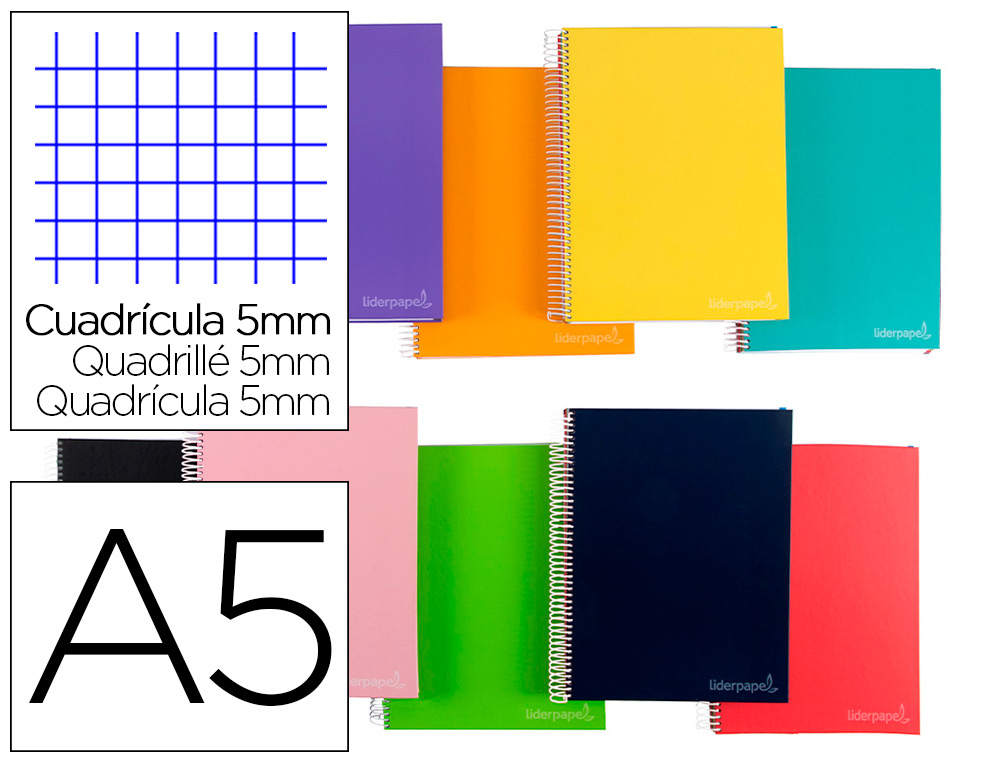 Caderno A5 Espiral 140fls Quad.