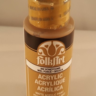 Frasco de tinta acrílica dourada FolkArt 59ml