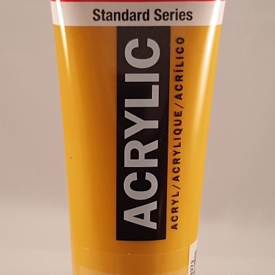 Tubo de tinta acrílica Amsterdam Standard Series cor ocre amarelo