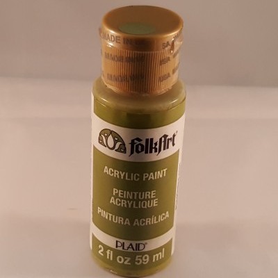 Frasco de tinta acrílica verde oliva FolkArt PLAID 59 ml