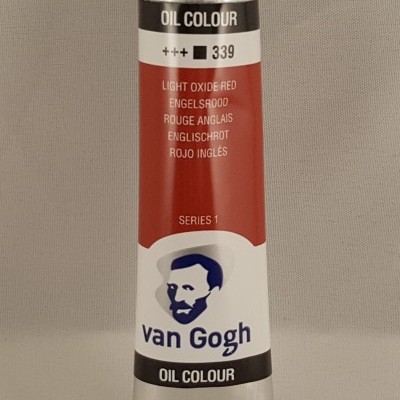 Tubo de tinta a óleo Van Gogh vermelho óxido claro série 1 número 339