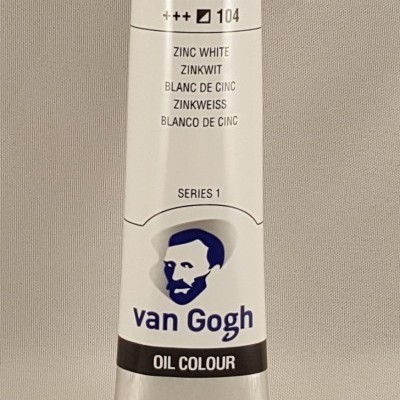 Tubo metálico de tinta óleo Van Gogh branco