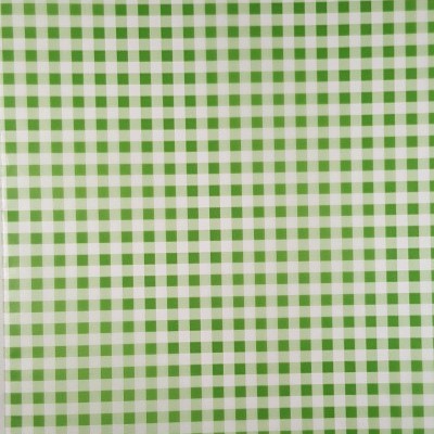 Folha de papel decorativo quadriculada branca e verde