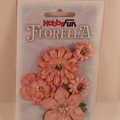 Pacote de flores artificiais rosa da marca Hobbyfun FLORELLA