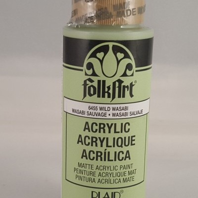 Frasco de tinta acrílica verde FolkArt Wild Wasabi
