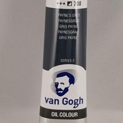 Tubo de tinta a óleo Van Gogh cor Payne's Grey