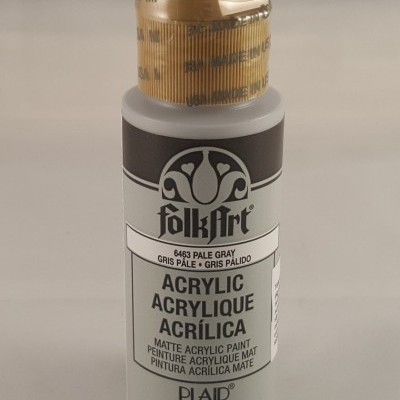 Frasco de tinta acrílica fosca FolkArt cor cinza claro de 59 ml