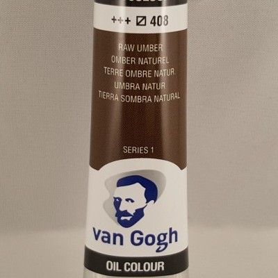 Tubo de tinta óleo van Gogh Raw Umber número 408