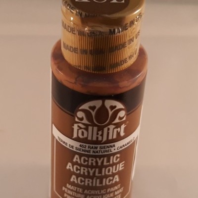 Frasco de tinta acrílica matte FolkArt Raw Sienna 59 ml