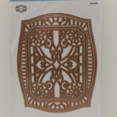 Conjunto de matrizes de corte em metal com padrão entrelaçado e detalhes florais