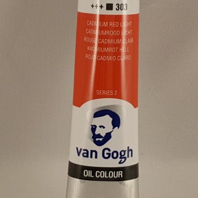 Tubo de tinta a óleo Van Gogh vermelho cádmio claro 303