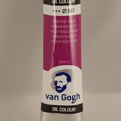 Tubo de tinta óleo Van Gogh cor vermelho violeta permanente