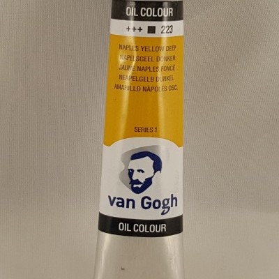 Tubo de tinta a óleo Van Gogh amarelo Nápoles profundo.