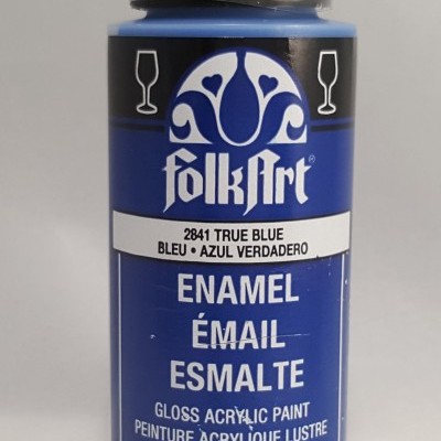 Frasco de tinta esmalte acrílica azul verdadeiro FolkArt