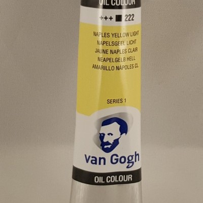 Tubo de tinta óleo amarelo Van Gogh com rótulo e fecho cinzento