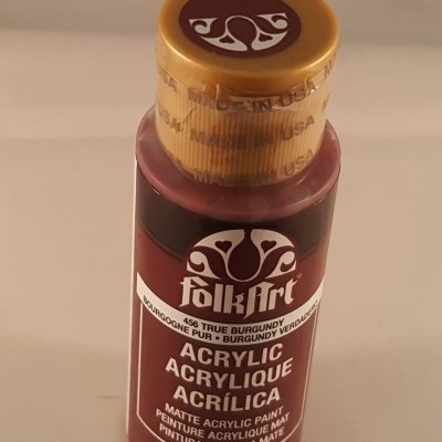 Frasco de tinta acrílica fosca FolkArt cor Burgundy Vermelho, 59 ml