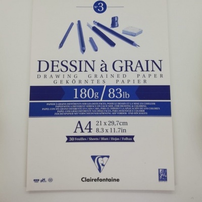 Bloco de papel de desenho à grain A4 180g Clairefontaine