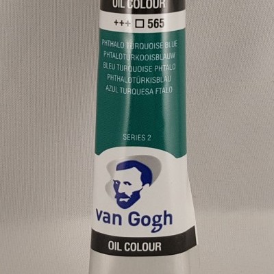 Tubo de tinta óleo Van Gogh verde-azulado Phthalo Turquoise Blue