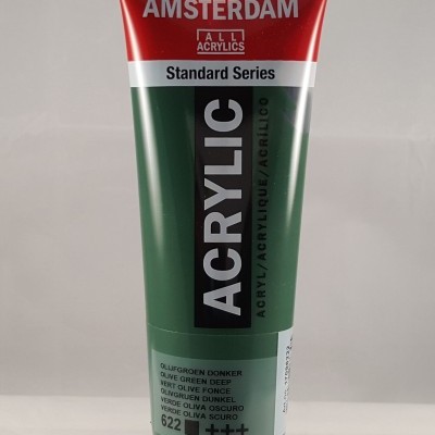 Tubo de tinta acrílica Amsterdam Standard Series verde oliva escuro