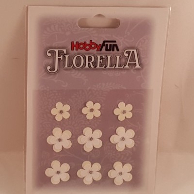 Pacote flores decorativas brancas Hobby Fun Florella